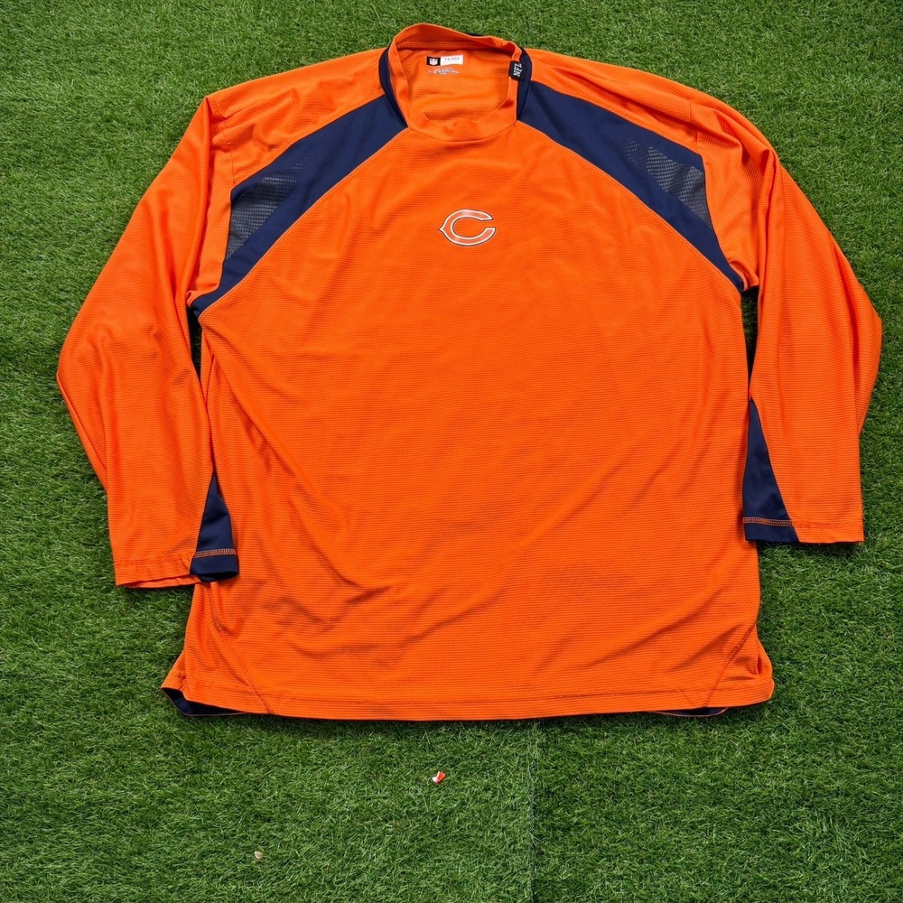 Chicago Bears Sleeve Shirt Mens XXL Orange Performance Vented‎ NFL Vintage 2008